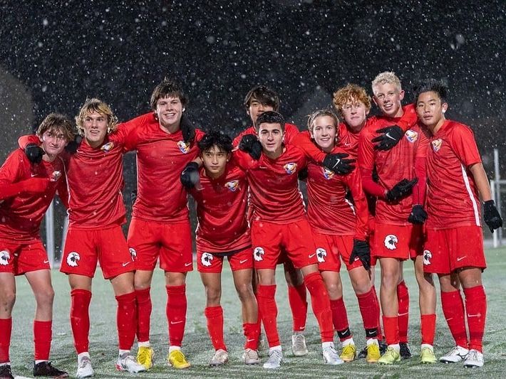 A team photo in the snow, Germany