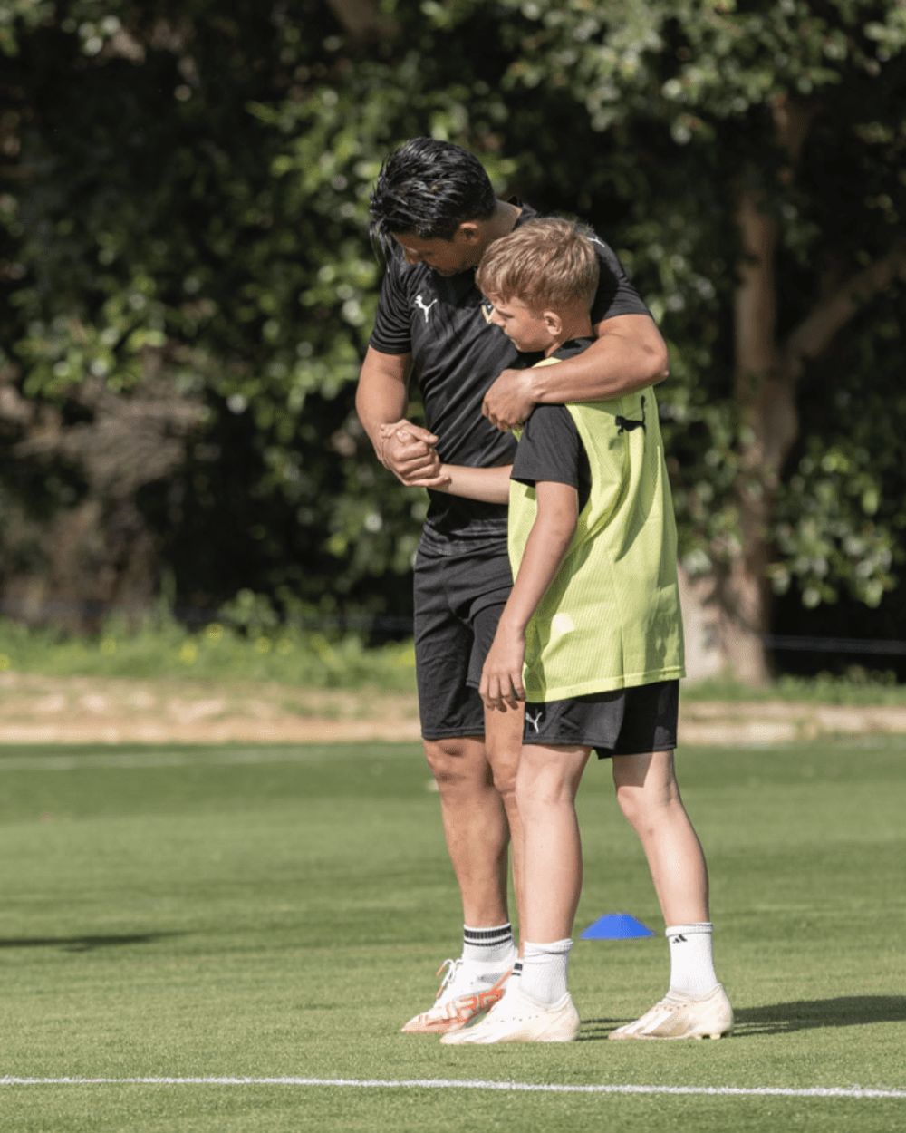 A player at training in Spain